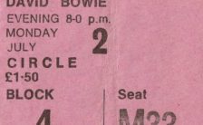 David Bowie concert ticket