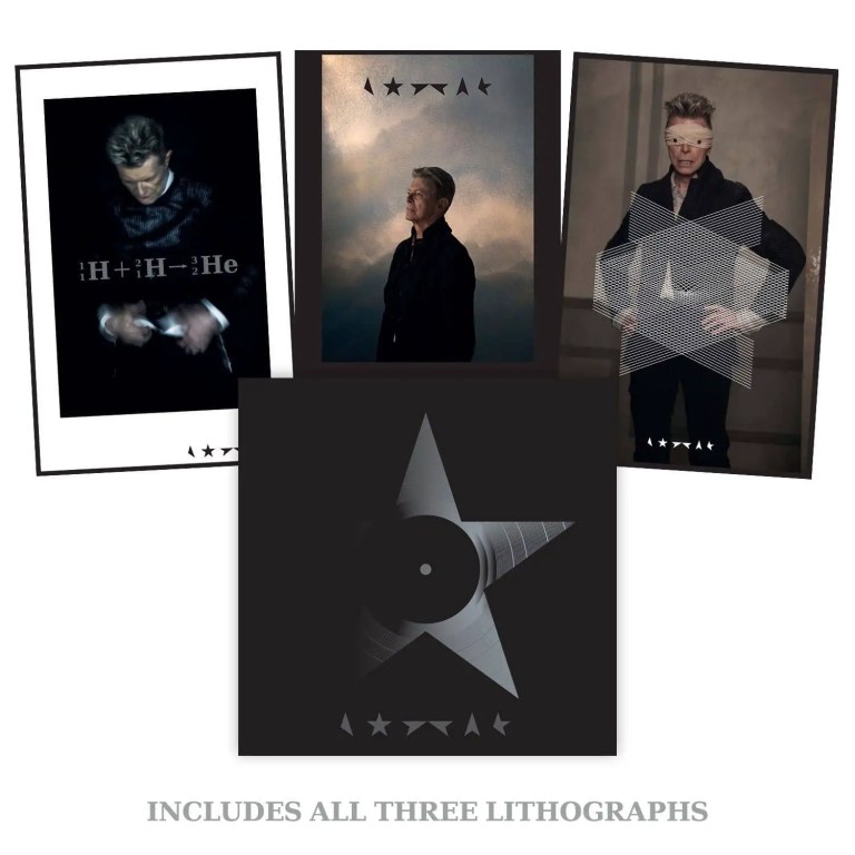 David Bowie – Blackstar clear vinyl bundle with three lithographs