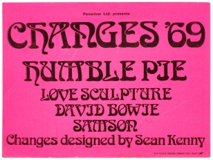 Flyer for Humble Pie's Changes 69 tour featuring David Bowie