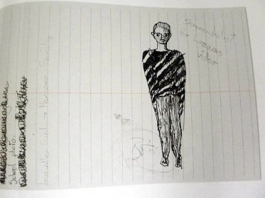 David Bowie's sketches for the Lazarus video