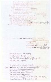 David Bowie's handwritten lyrics for Ashes To Ashes