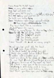 David Bowie's handwritten lyrics for Five Years