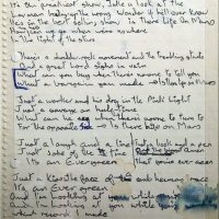 David Bowie's handwritten lyrics for 'Life On Mars?'