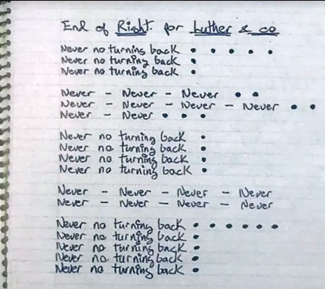 David Bowie’s handwritten lyrics for Right