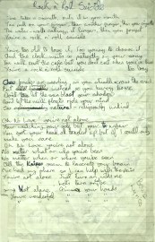 David Bowie's handwritten lyrics for Rock 'N' Roll Suicide