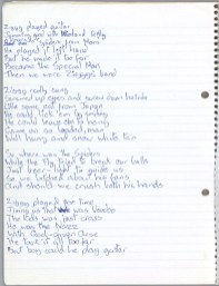 David Bowie’s handwritten lyrics for ‘Ziggy Stardust’