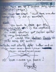 David Bowie's mixing notes for Young Americans