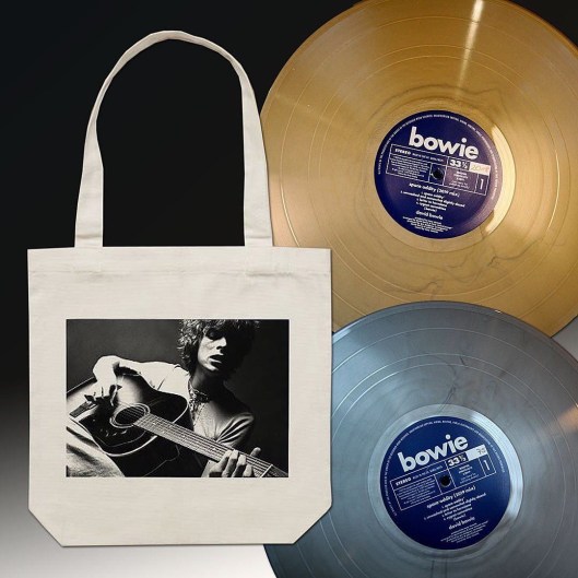 Space Oddity silver/gold vinyl and tote bag (2019)